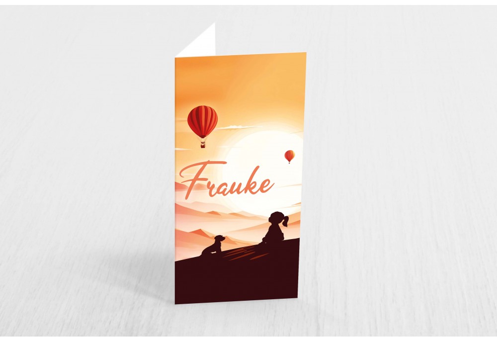 Luchtballon met silhouette Luchtballon met silhouette